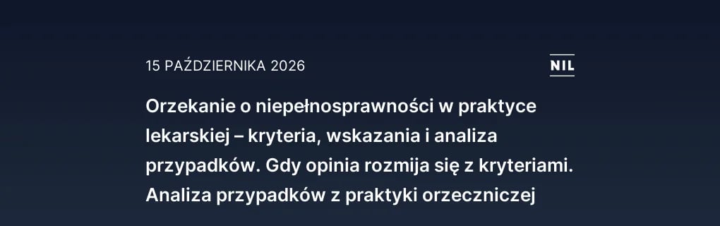 Orzekanie o niepełnosprawności w praktyce lekarskiej – kryteria,