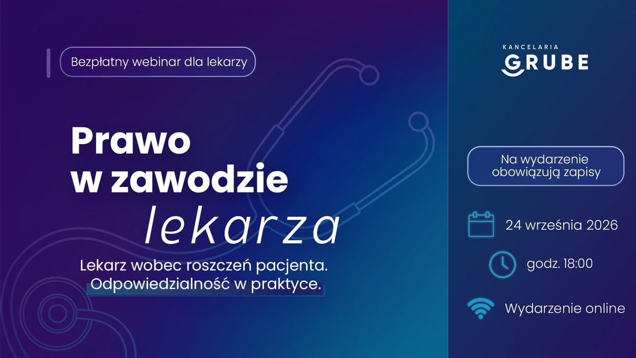 Image for event: 🩺 Bezpłatny webinar dla lekarzy: „Prawo w zawod