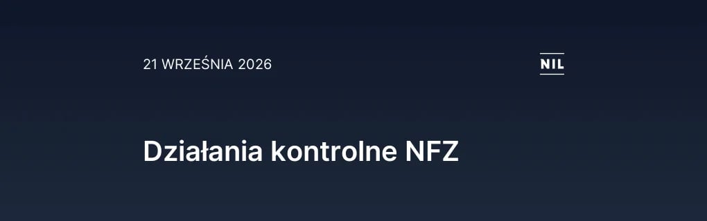 Działania kontrolne NFZ