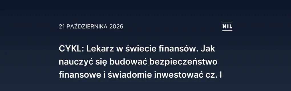 CYKL: Lekarz w świecie finansów. Jak nauczyć się budować bezpiec
