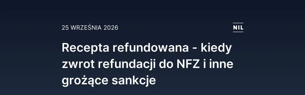 Recepta refundowana - kiedy zwrot refundacji do NFZ i inne grożą